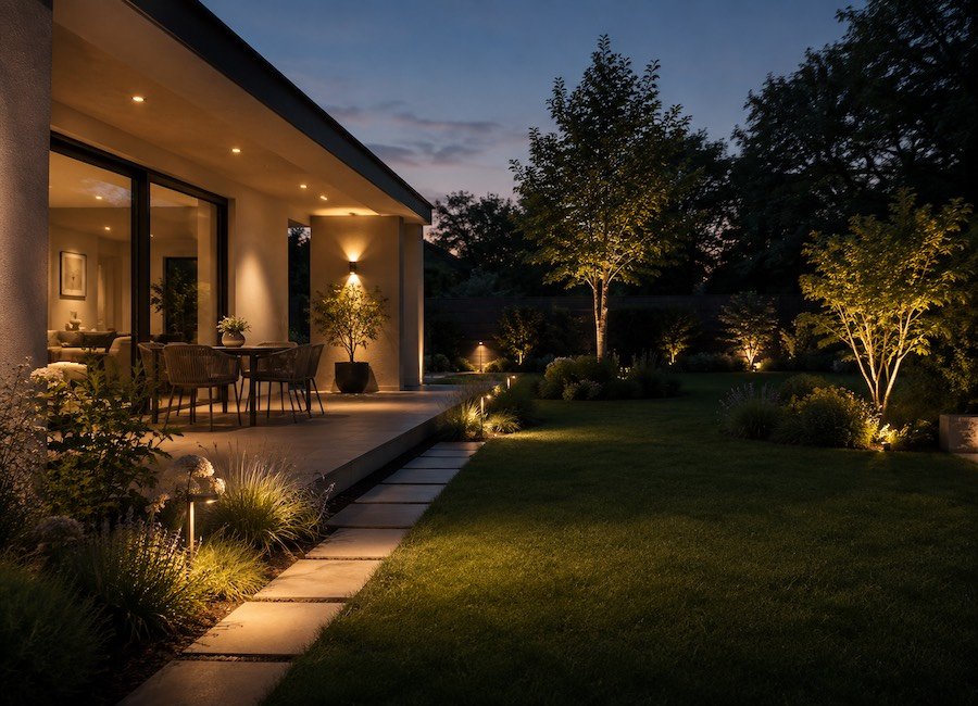 LED Gartenbeleuchtung für Terrasse und Pflanzen