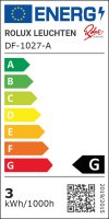LED Möbelleuchte Emma 12V 3W inkl. Trafo & Zuleitung mit Schalter