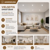 LED Einbaustrahler Alina / 3W GU10 / Neutralweiß 4000K / Schwenkbar