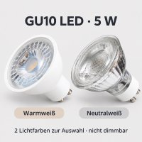 GU10 LED-Leuchtmittel 5W – Warmweiß oder...