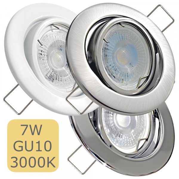 LED Einbaustrahler Alina 7W GU10 - Dimmbar | 3000K