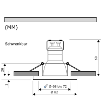 LED Einbaustrahler Lana 230V - 7W MCOB Dimmbar Deckenspot...