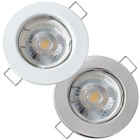 LED Einbaustrahler Lotta / 3W GU10 / Warmweiß 3000K / Nicht schwenkbar