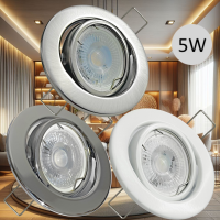 5 Watt - LED Einbaustrahler Alina - 230V - GU10 Fassung - Schwenkbar