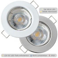 LED Einbauleuchte Lotta 3W - GU5.3, 12V DC, warmweiß