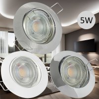 LED Einbaustrahler Lukas | Flach | 230V | 5W | MCOB | Schwenkbar
