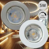 LED Einbaustrahler Lotta | 230V | Flach | MCOB | 5Watt | Step Dimmbar