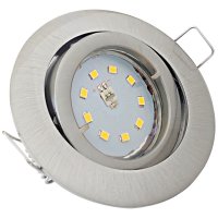 Flacher LED Einbaustrahler Lana 230V - 5W SMD Modul Deckenleuchte Warmweiß