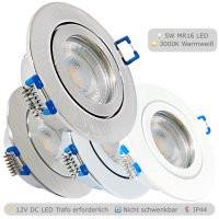 LED Bad Einbauleuchte Aqua 5W - GU5.3, 12V DC,...