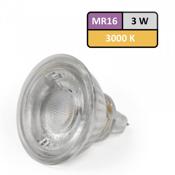 MCOB LED Leuchtmittel 12V 3W 250lm MR16 Warmwei&szlig;