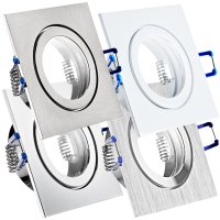 Einbauspot Enya GU10/MR16/Modul IP44 90x90 mm