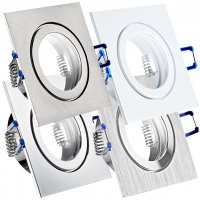 Einbauspot Enya GU10/MR16/Modul IP44 90x90 mm