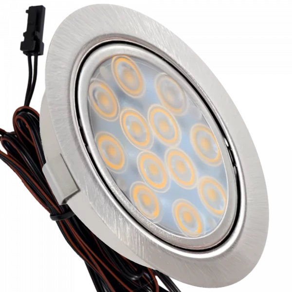 Flache LED Möbel Einbauleuchte Luna 12V - 3W - 200lm - 3000K