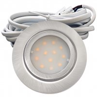 Möbeleuchte Leni 2W, 12V, Edelstahl geb.,IP44, 3000K