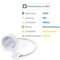 LED-Modul 5W - neutralweiß 4000K, 400lm, 230V, 50x25mm