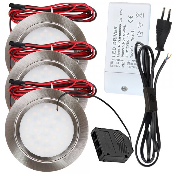 3 x mit Trafo, Verteiler &230V Zuleitung-Schalter