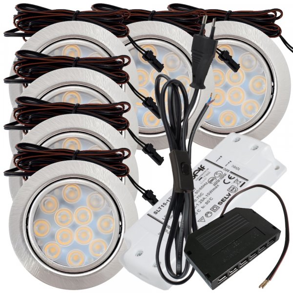 6 x mit Trafo, Verteiler &230V Zuleitung-Schalter